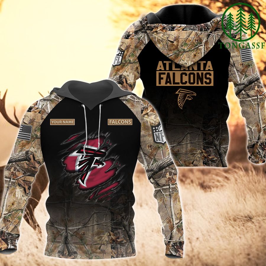 NFL Atlanta Falcons hunting camo Shirt 3D Personalized
