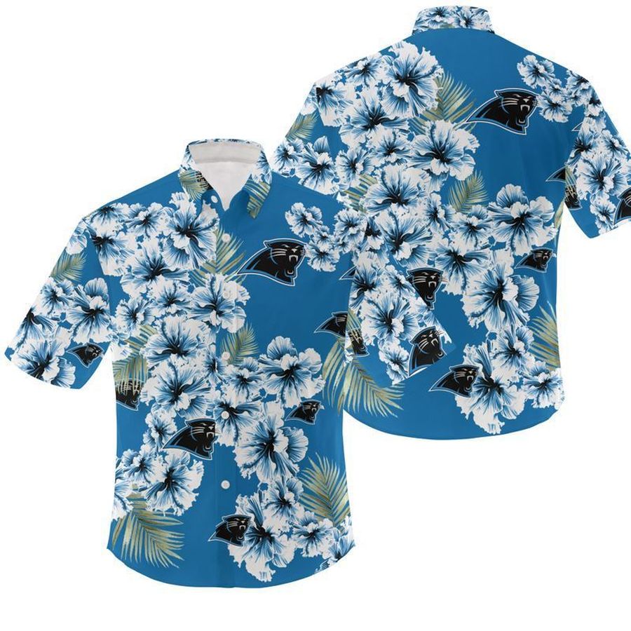 NFL Carolina Panthers NFL Gift For Fan Hawaiian Graphic Print Short Sleeve Hawaiian Shirt 7 H97