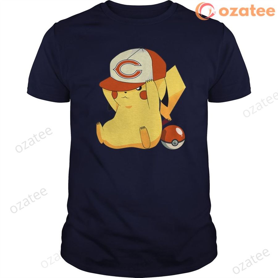 Nfl Chicago Bears Pikachu Pokemon T-shirt