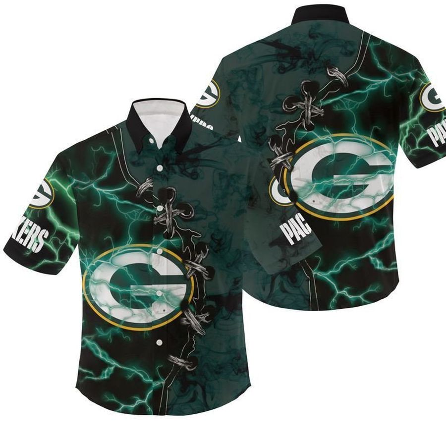 NFL Green Bay Packers Team NFL Gift For Fan Hawaiian Graphic Print Short Sleeve Hawaiian Shirt H97 - 482