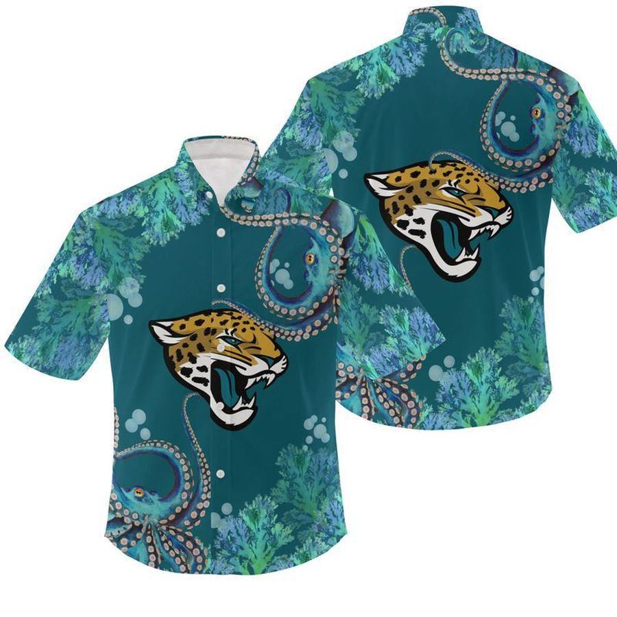 NFL Jacksonville Jaguars Gift For Fan Hawaiian Graphic Print Short Sleeve Hawaiian Shirt 5 H97