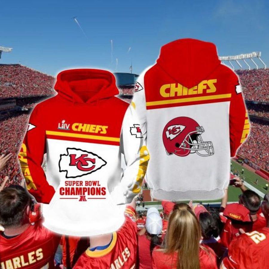 NFL Kansas City Chiefs Super Bowl Champions Men And Women 3D Full Printing Hoodie Shirt LIV Kansas City Chiefs Super Bowl Champions 3D Full Printing Shirt