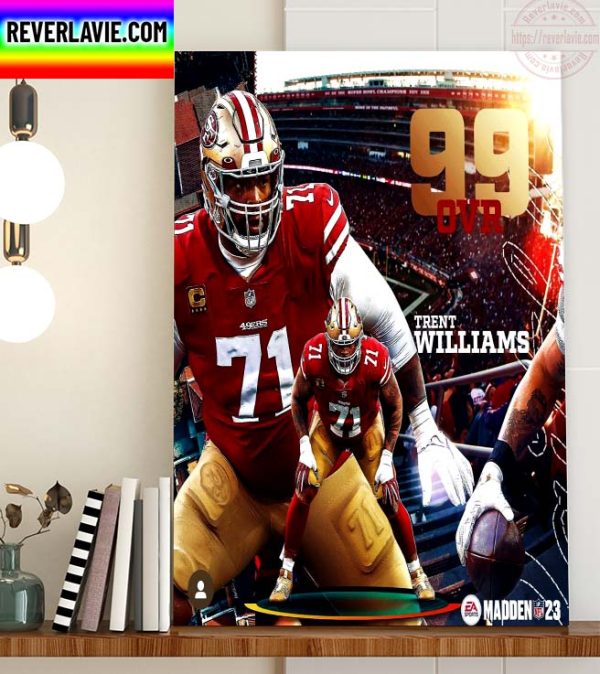 NFL Madden 23 San Francisco 49ers Trent Williams Home Decor Poster Canvas
