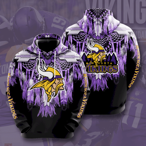 NFL Minnesota Vikings Native Men And Women 3D Full Printing Hoodie