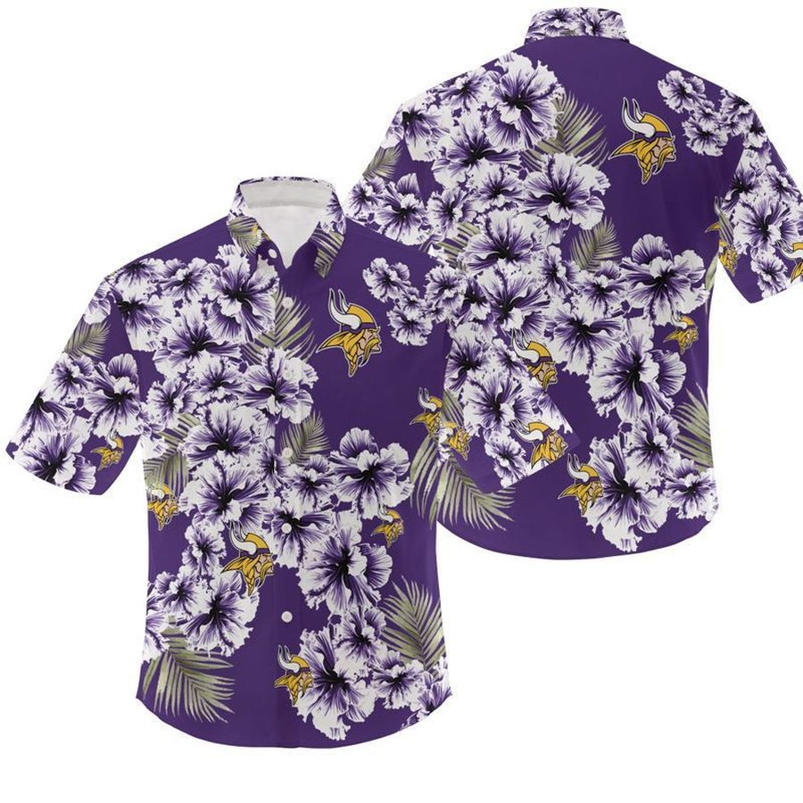 NFL Minnesota Vikings NFL Gift For Fan Hawaiian Graphic Print Short Sleeve Hawaiian Shirt 7 H97
