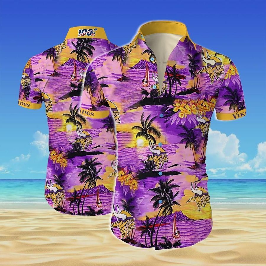 NFL Minnesota vikings team Island Beach Hawaiian Shirt
