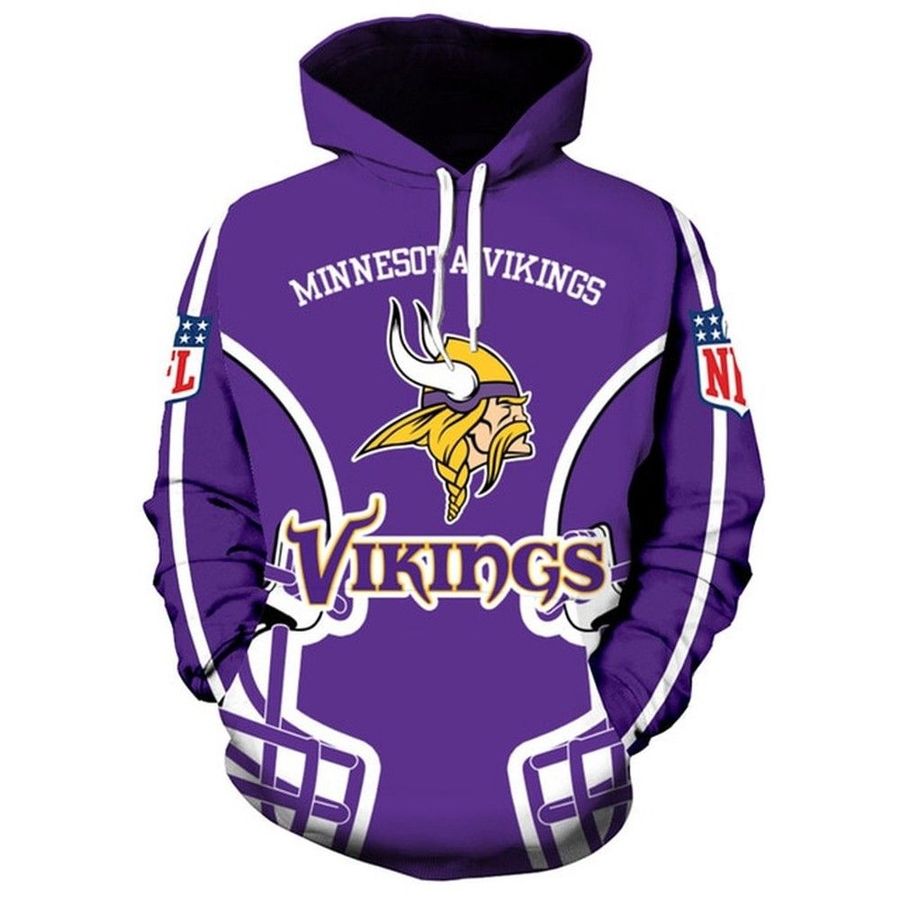 NFL Minnesota Vikings Unisex 3D Full Printing Hoodie Zip Hoodie NFL Minnesota Vikings 3D Full Printing Shirt NFL Minnesota Vikings 3D Hoodie Shirt