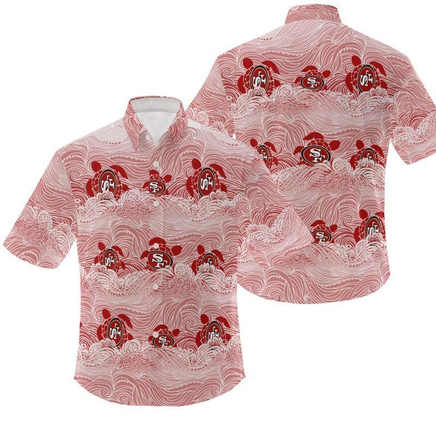 NFL San Francisco 49ers Turtles Gift For Fan Hawaiian Graphic Print Short Sleeve Hawaiian Shirt 3 H97