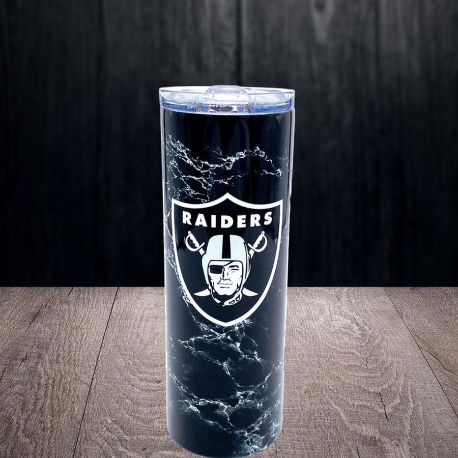 NFL23-Oakland Raiders Skinny Tumbler 20oz and 30oz-DS001