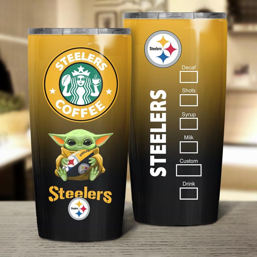NFL25-Pittsburgh Steelers Starbucks Tumbler 20oz and 30oz (DS002)