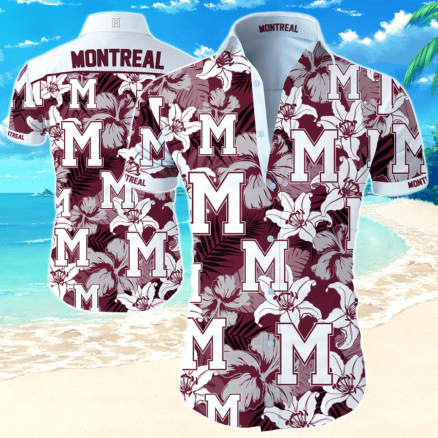 Nhl Montreal Maroons Hawaiian Graphic Print Short Sleeve Hawaiian Shirt size S - 5XL.png