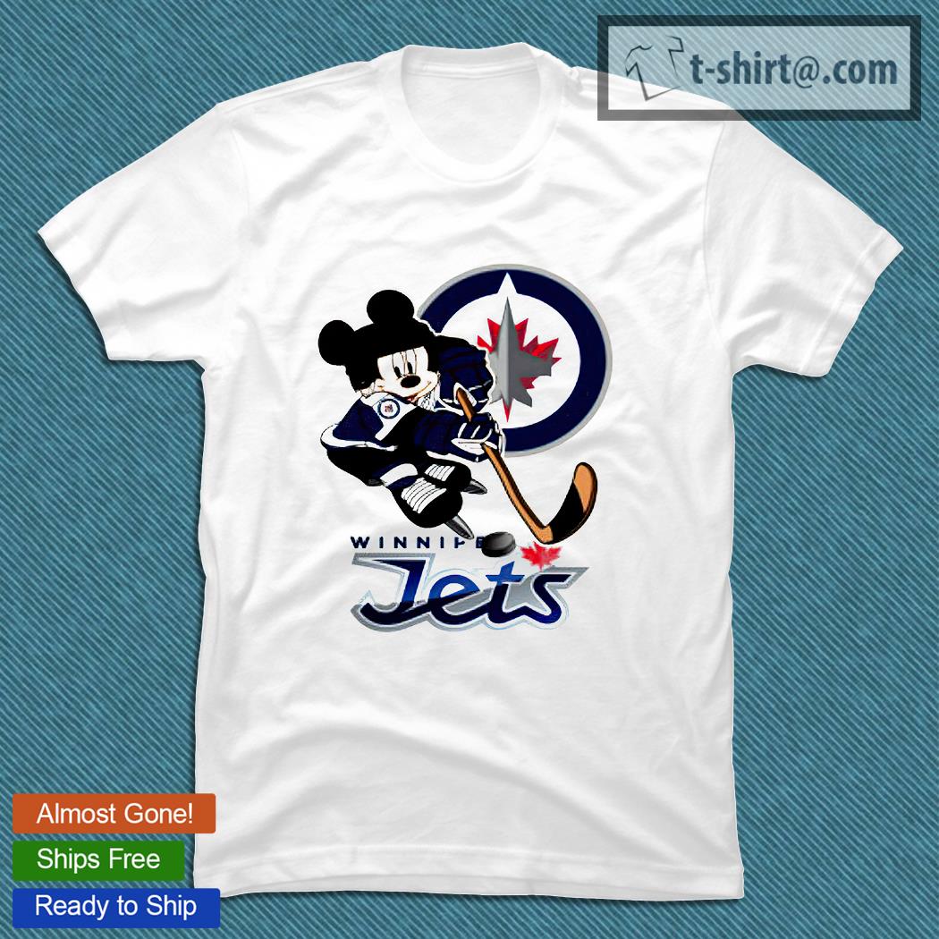 NHL Winnipeg Jets Mickey Mouse Disney Hockey T-shirt