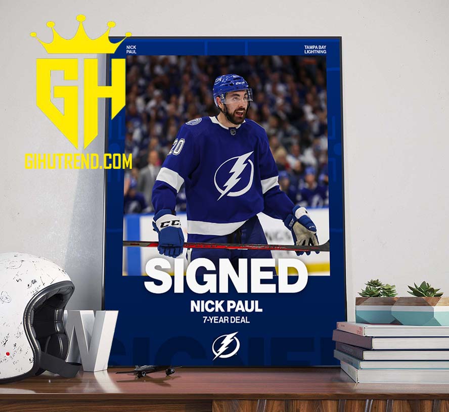 Nick Paul Staying Tampa Bay Lightning 7 Years Poster Canvas