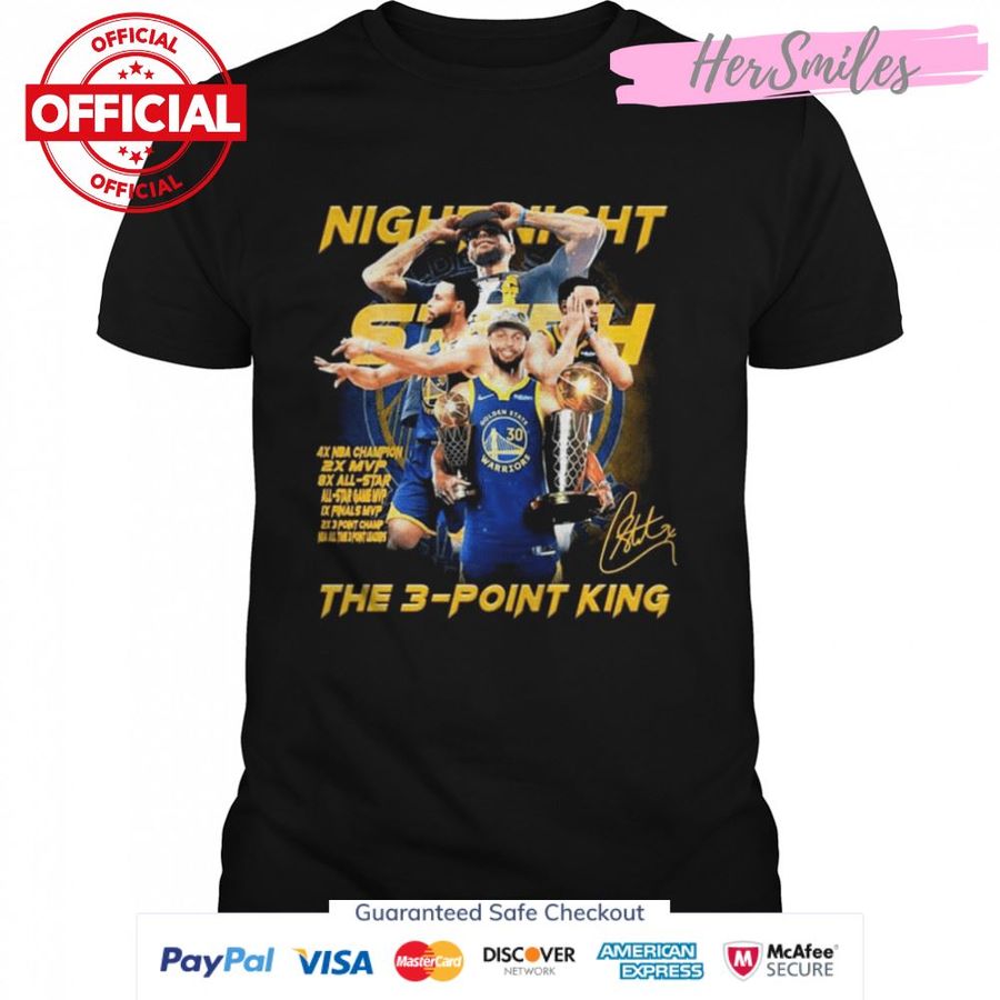 Night Night Steph Curry The 3-Point King Signatures Shirt
