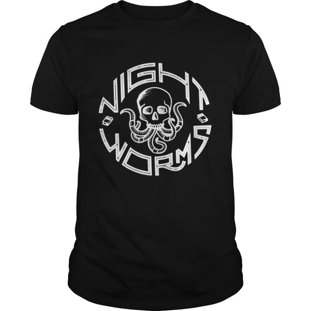 Night Worms Skull logo T-shirt