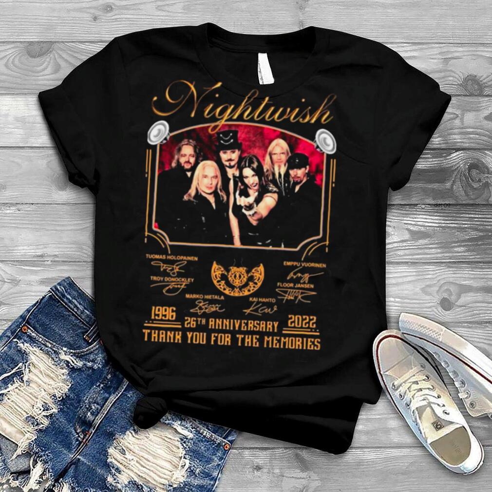 Nightwish 26th Anniversary 1996 2022 Signatures Thank You For The Memories Shirt