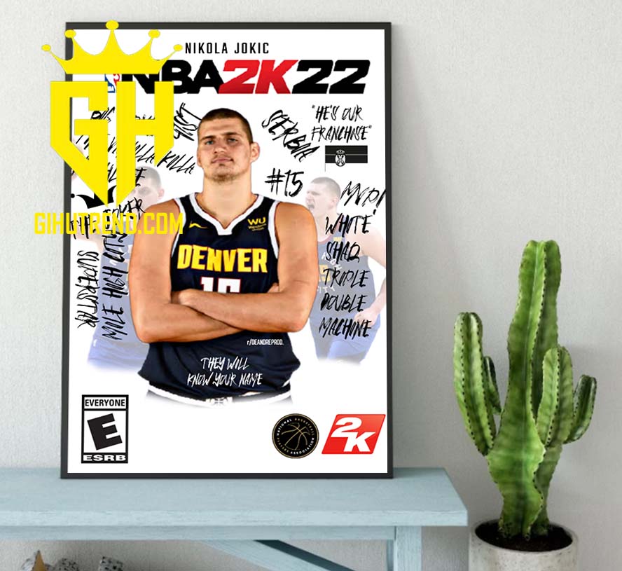 Nikola Jokic NBA 2K22 Won Back To Back MVP And 2K Poster Canvas