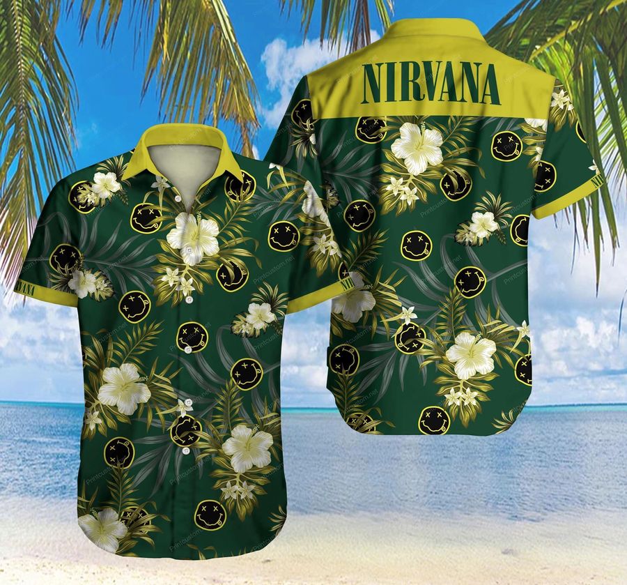 Nivanra Hawaiian Graphic Print Short Sleeve Hawaiian Casual Shirt N98 - 1281