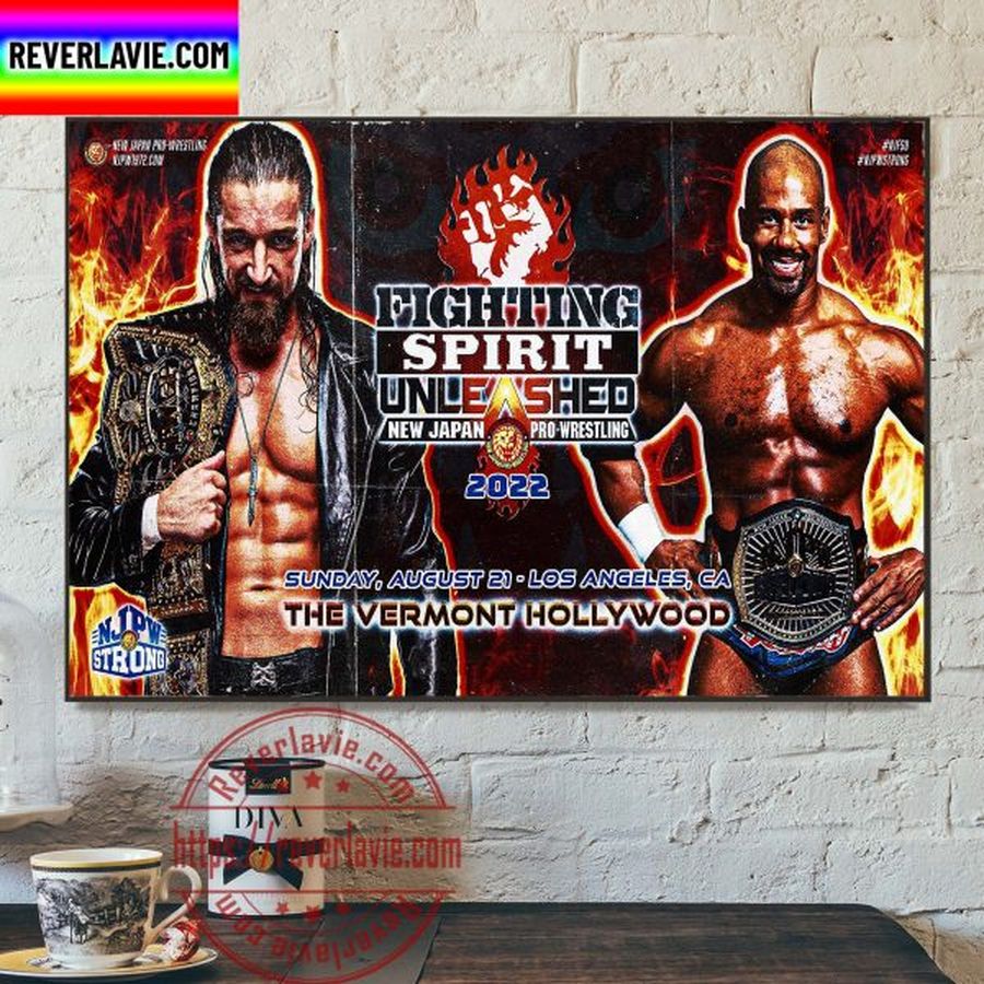 NJPW 2022 Fighting Spirit Unleashed Home Decor Poster Canvas