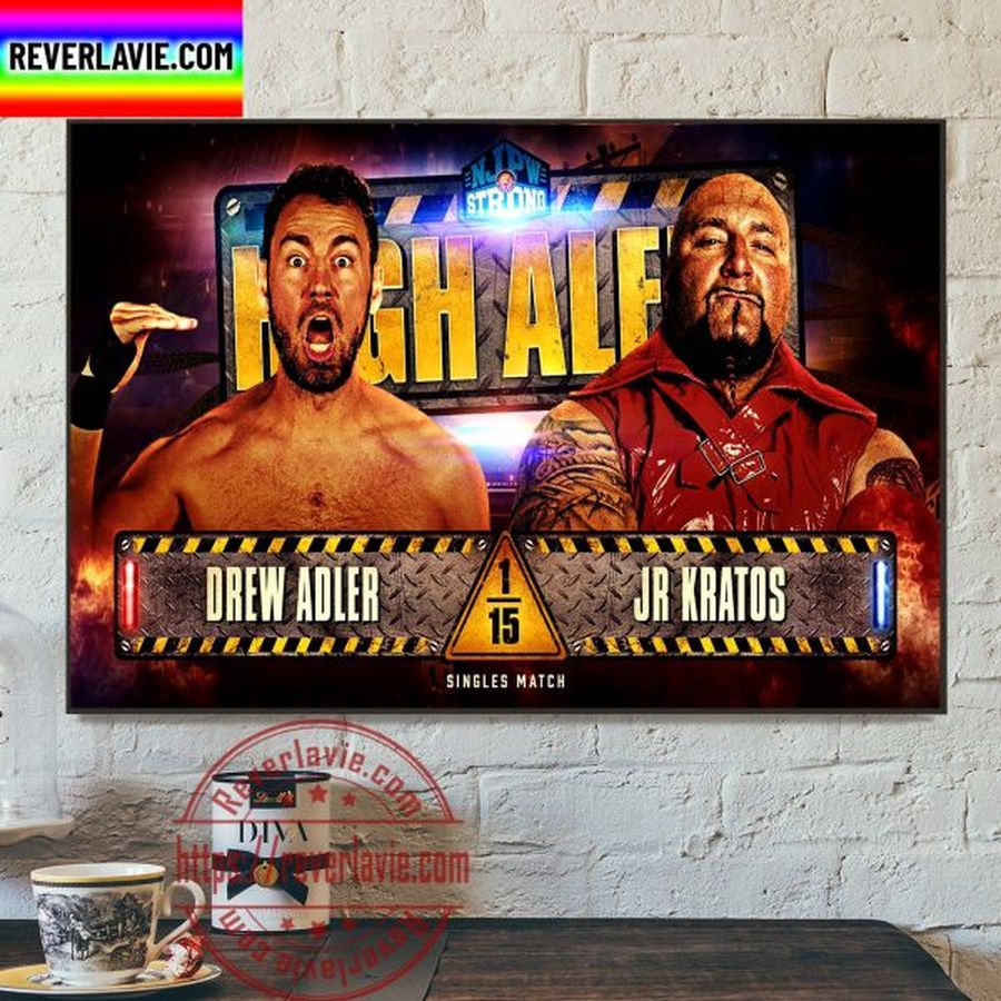 NJPW Strong High Alert Match Drew Adler Vs Jr Kratos Home Decor Poster Canvas