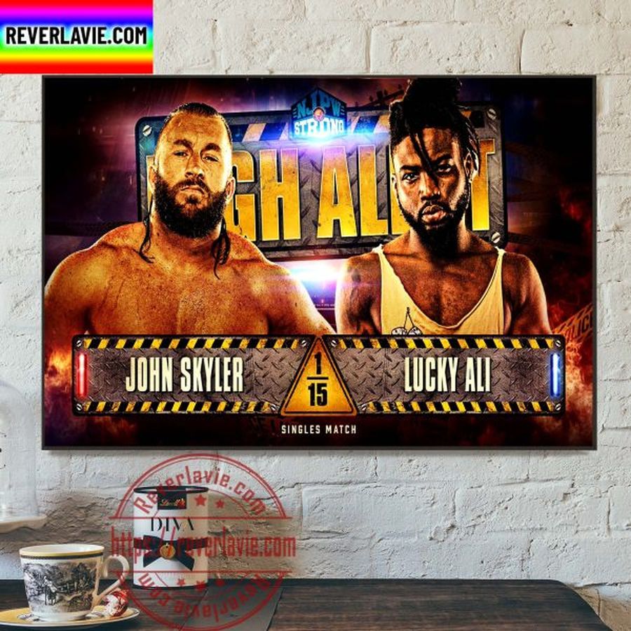 NJPW Strong High Alert Match John Skyler Vs Lucky Ali Home Decor Poster Canvas