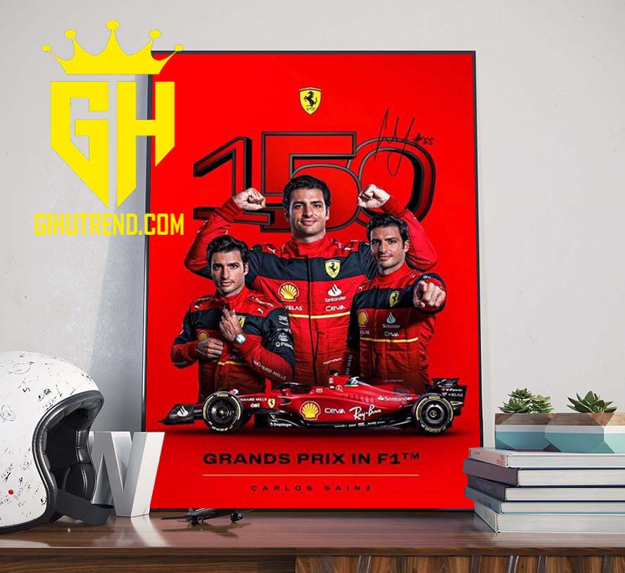 Not inventing Ferrari Vamos Carlos British GP Signature Poster Canvas