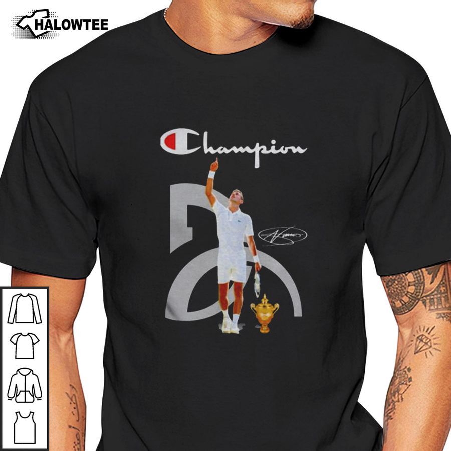 Novak Djokovic Champions 2022 Shirt Novak Djokovic Champion Wimbledon 2022 Shirt Tennis Fan Gift