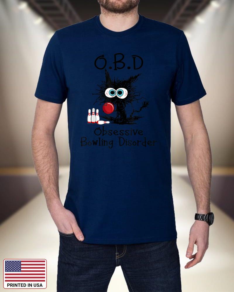 OBD Obsessive Bowling Disorder Funny Black Cat Bowling vo15f