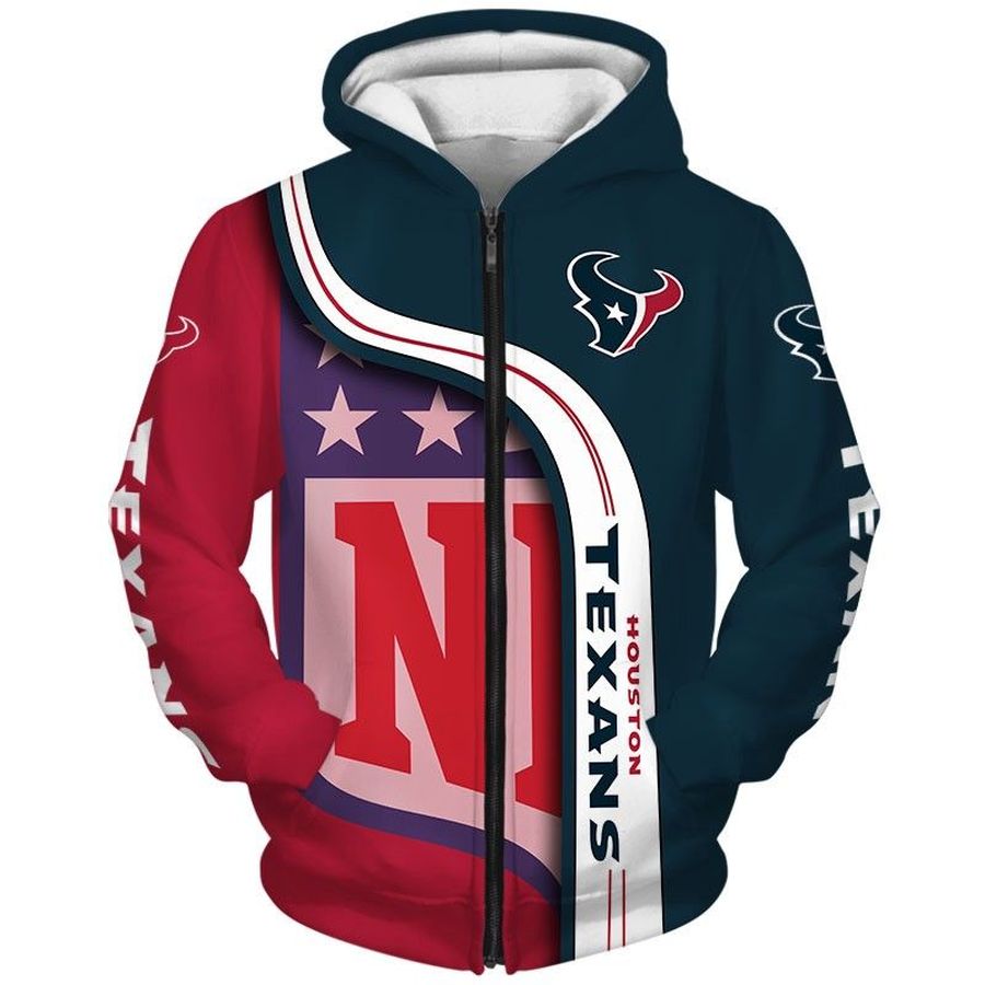 Official NFL Houston Texans Houston Texans 3D Hoodie Sweatshirt