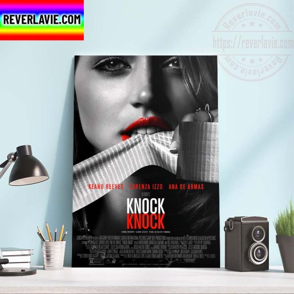 Official Poster Art Knock Knock Keanu Reeves Lorenza Izzo Ana de Armas Home Decor Poster Canvas