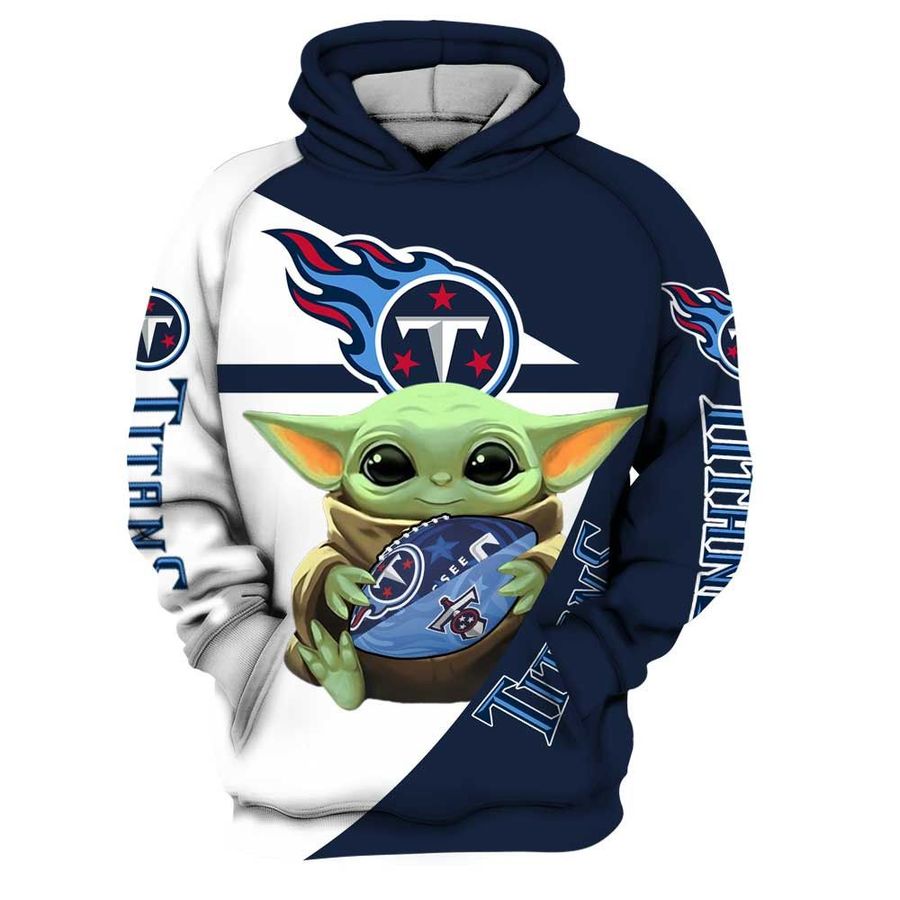 Official Tennessee Titans NFL Yoda Baby Yoda Star Wars And 3D Hoodie