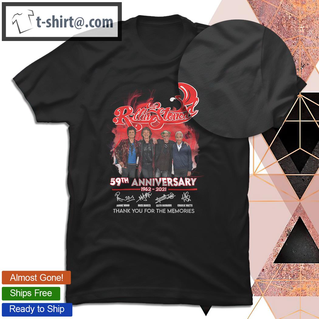 Official the Rolling Stones 59th anniversary 1962 2021 thank you for the memories T-shirt