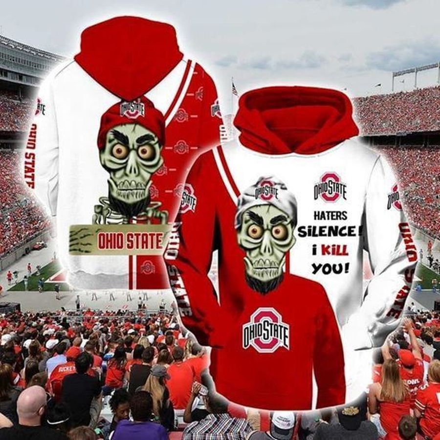 Ohio State Buckeyes Ncaa Haters Silence I Kill You Achmed 3D Hoodie For Men For Women All Over Printed Hoodie