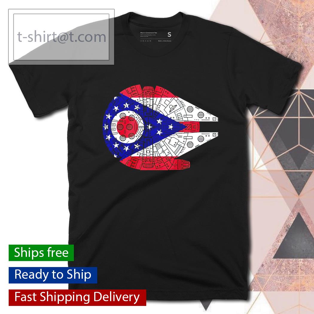 Ohio States Flag Millennium Falcon shirt