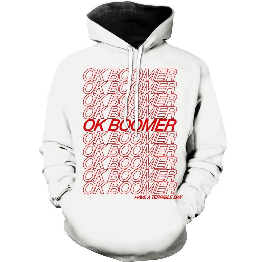 Ok Boomer Funny 3D Printeds Hoodie 3D