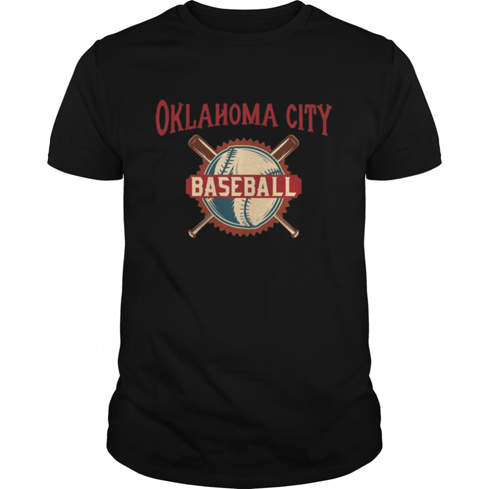 Oklahoma City Baseball Retro Art shirt