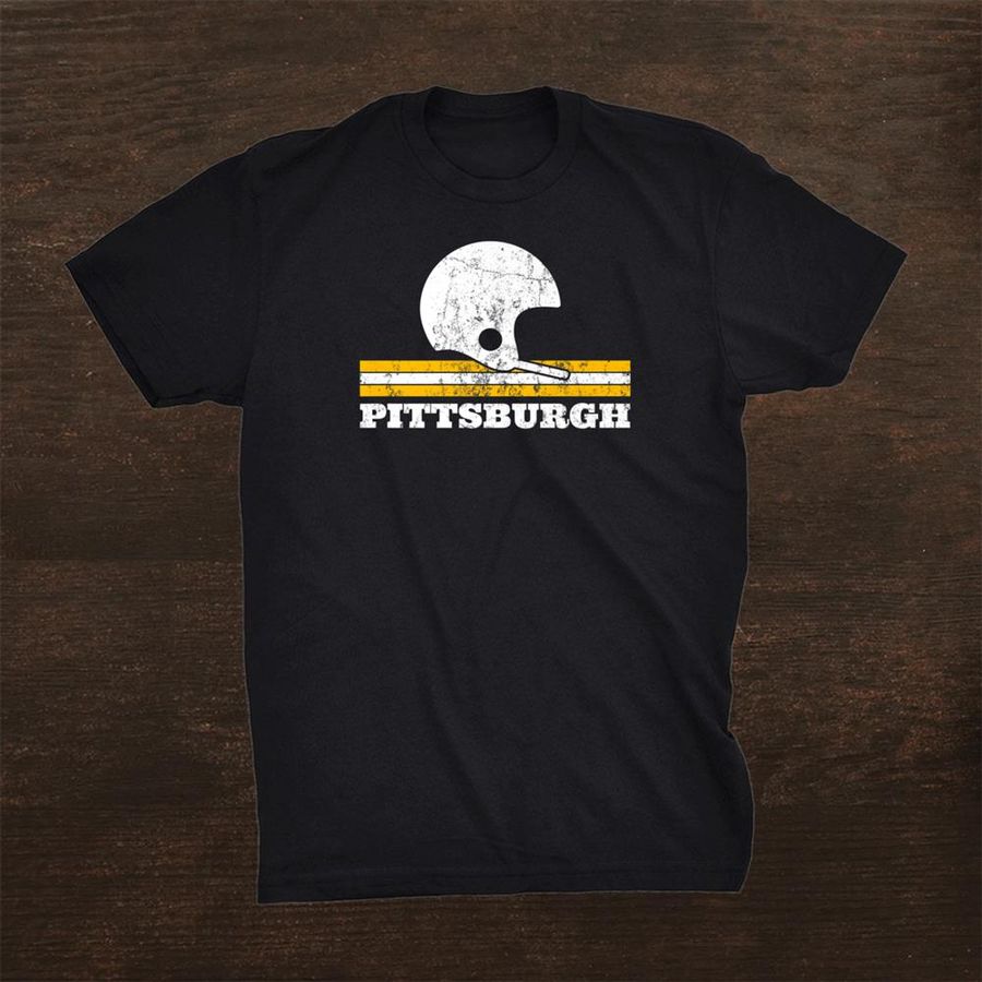 Old School Pittsburgh Football Distressed Retro Vintage Shirt