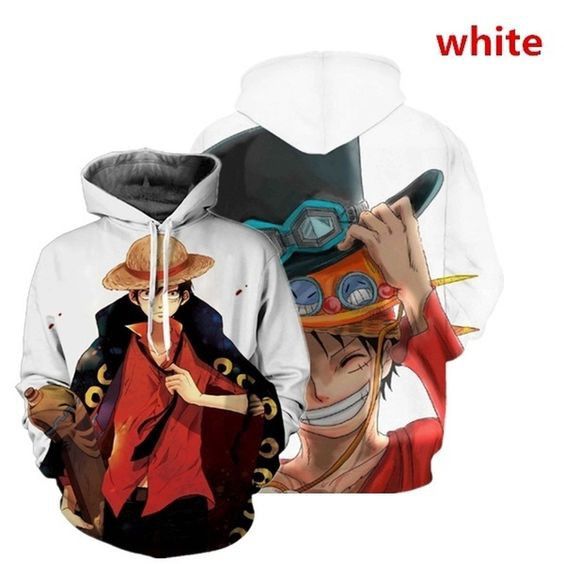 One Piece Luffy And Sabo Pullover And Zippered Hoodies Custom 3D Graphic Printed 3D Hoodie All Over Print Hoodie For Men For Women