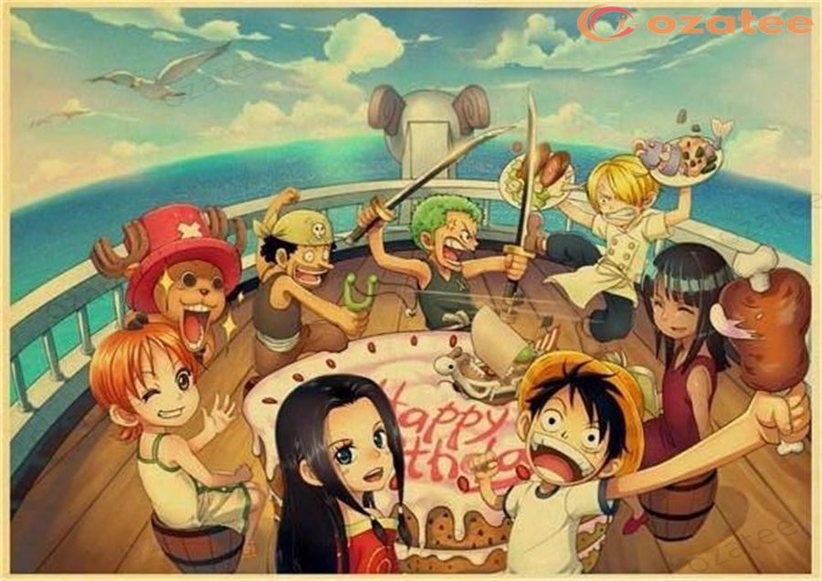 One Piece Straw Hat Crew poster on The Vogue Merry