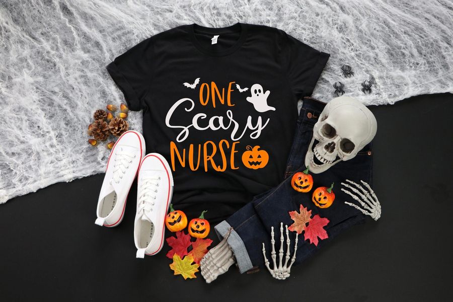 One Scary Nurse Shirt Halloween,  Gifts Spooky Shirt, Halloween Nurse Shirt Gift For Nurse Cute
