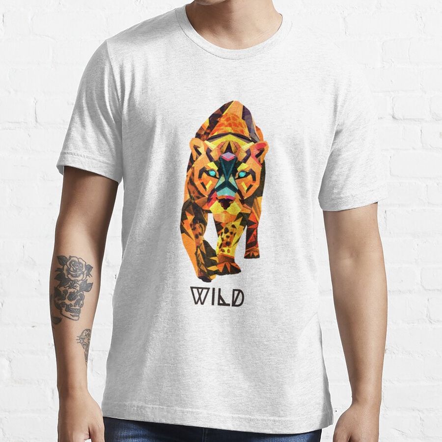 Orange Illustrated wild Tiger  Essential T-Shirt