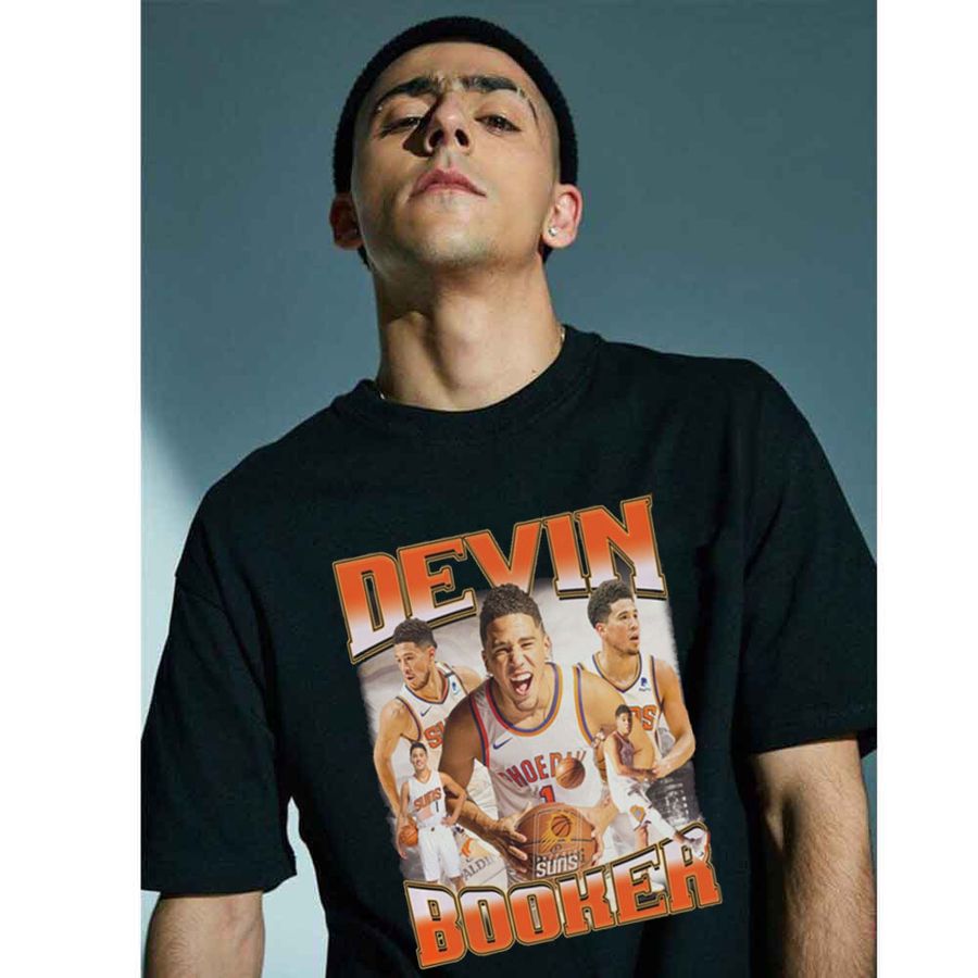 Orange Vintage Style Devin Booker Mvp Phoenix Suns Basketball Unisex T-Shirt
