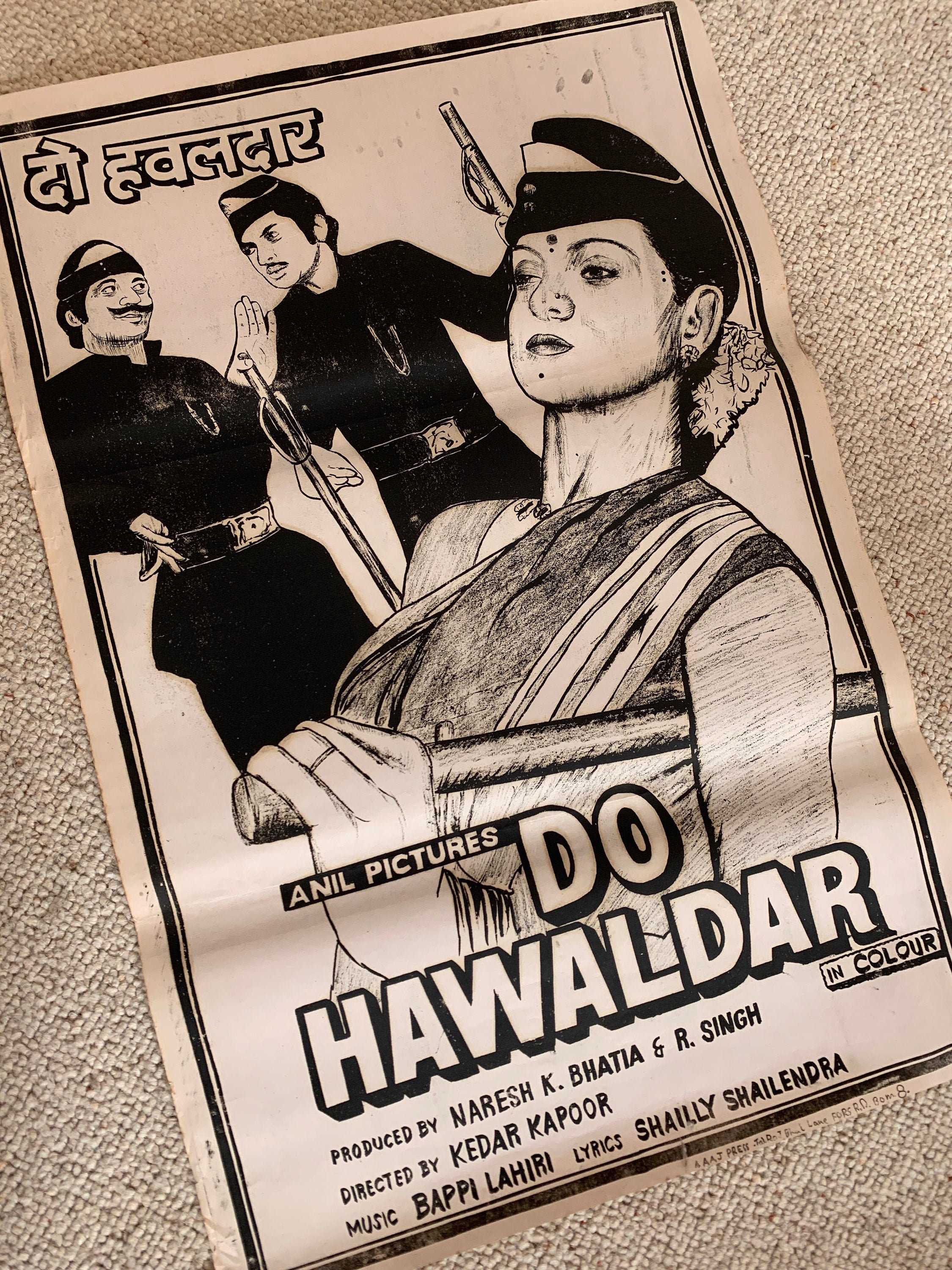 Original Vintage Bollywood Film Poster