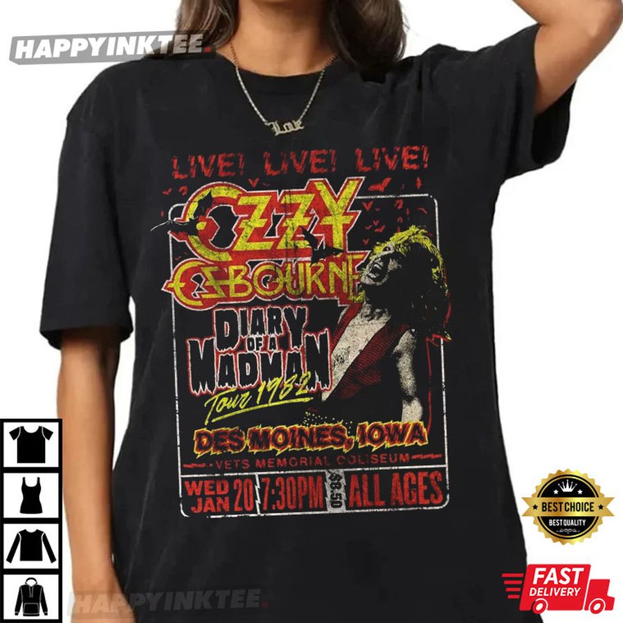 Ozzy Osbourne Diary Of A Madman Tour T-Shirt