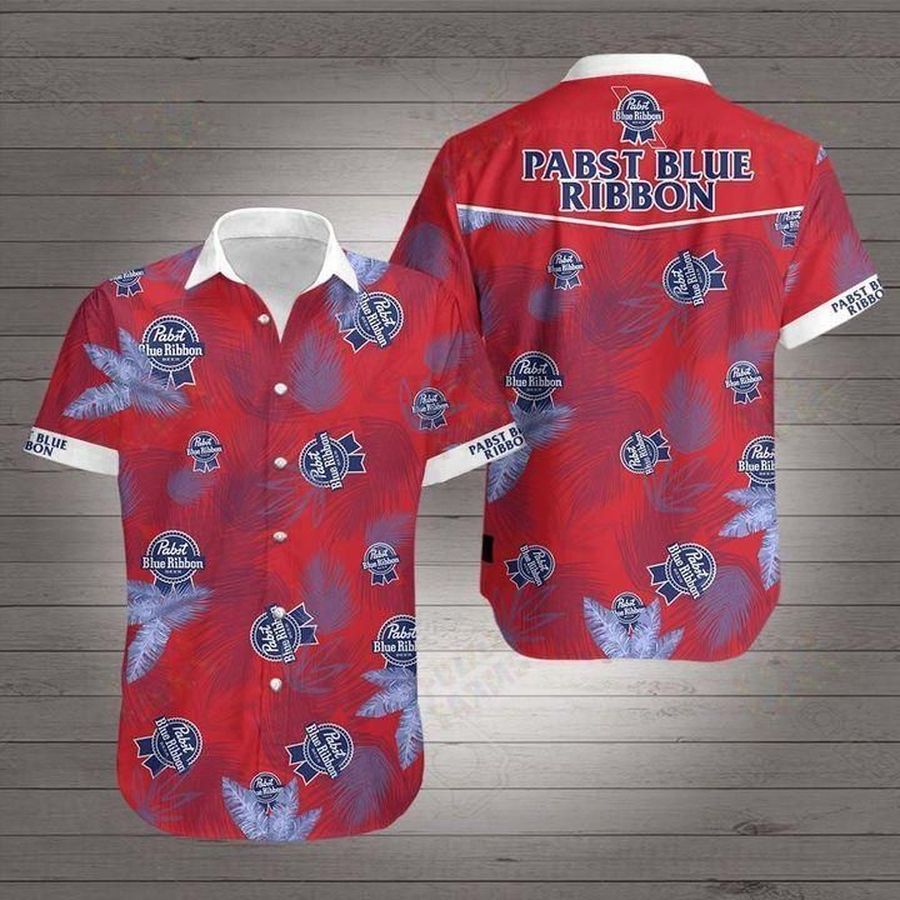 Pabst blue ribbon beer Hawaiian Shirt Button up Shirt
