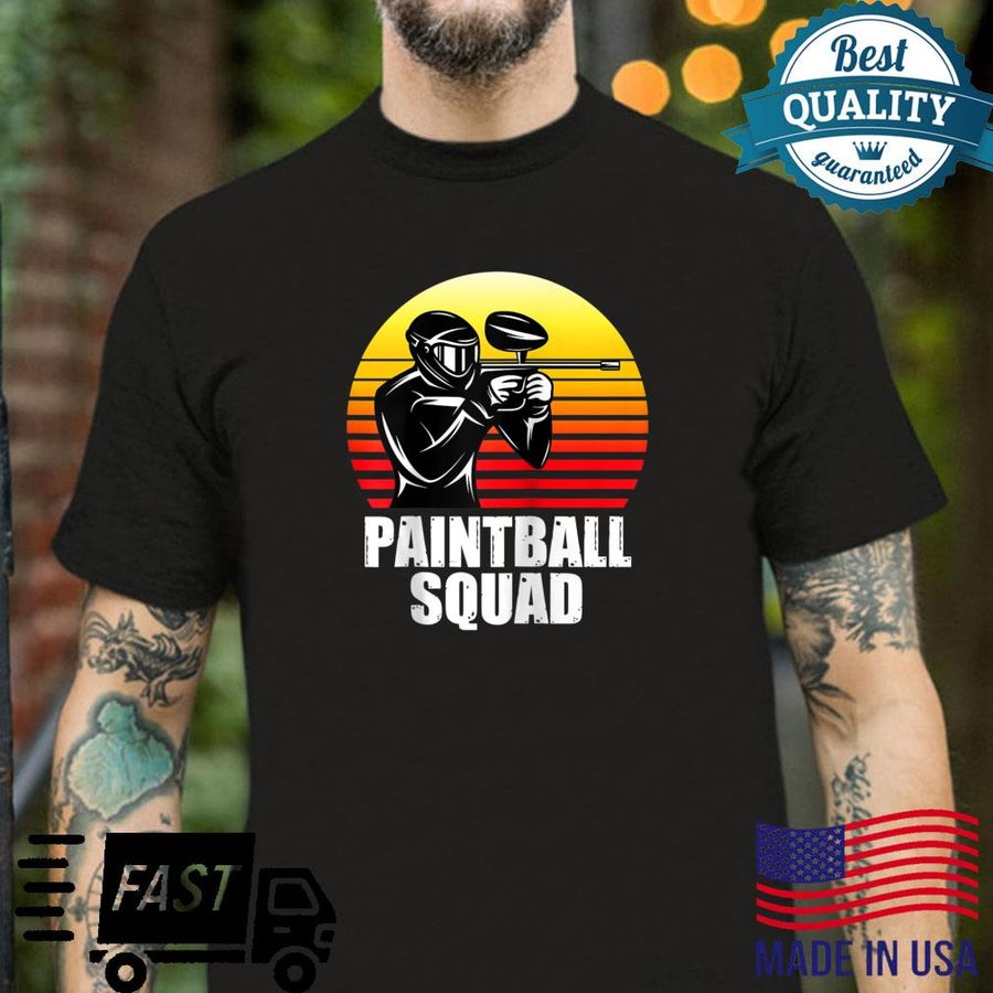 Paintball Squad Paintballs Retro Sunset Shirt