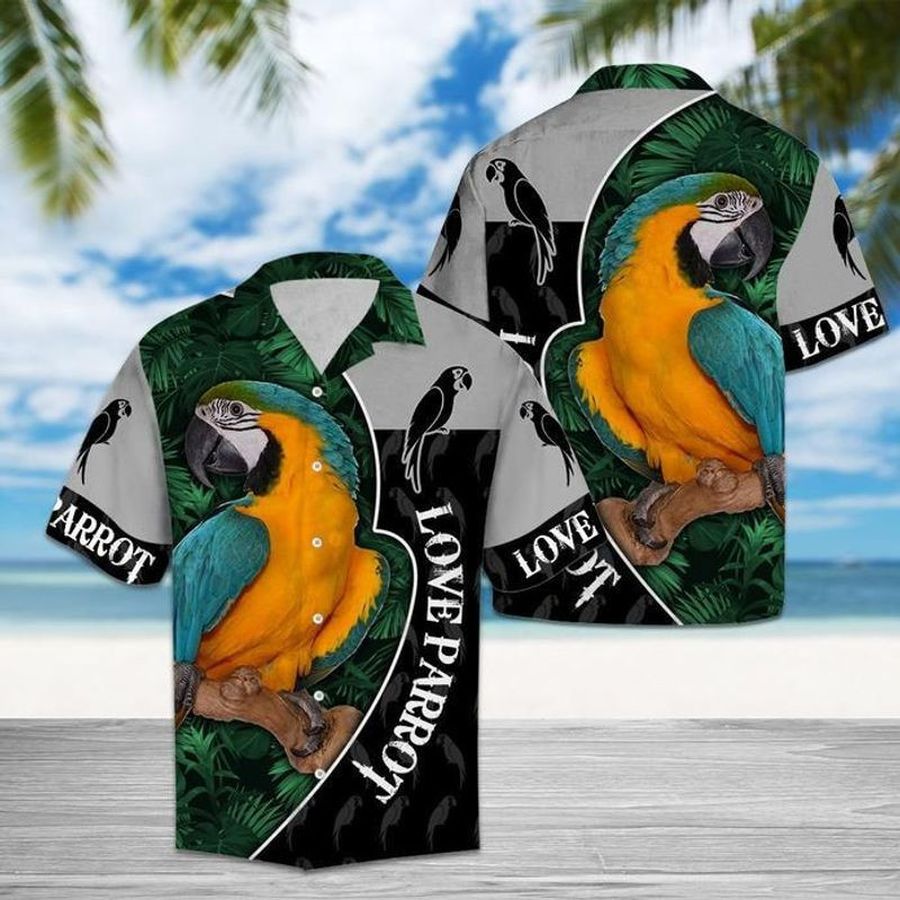 Parrot love short sleeve hawaiian shirt unisex hawaii size S-5XL