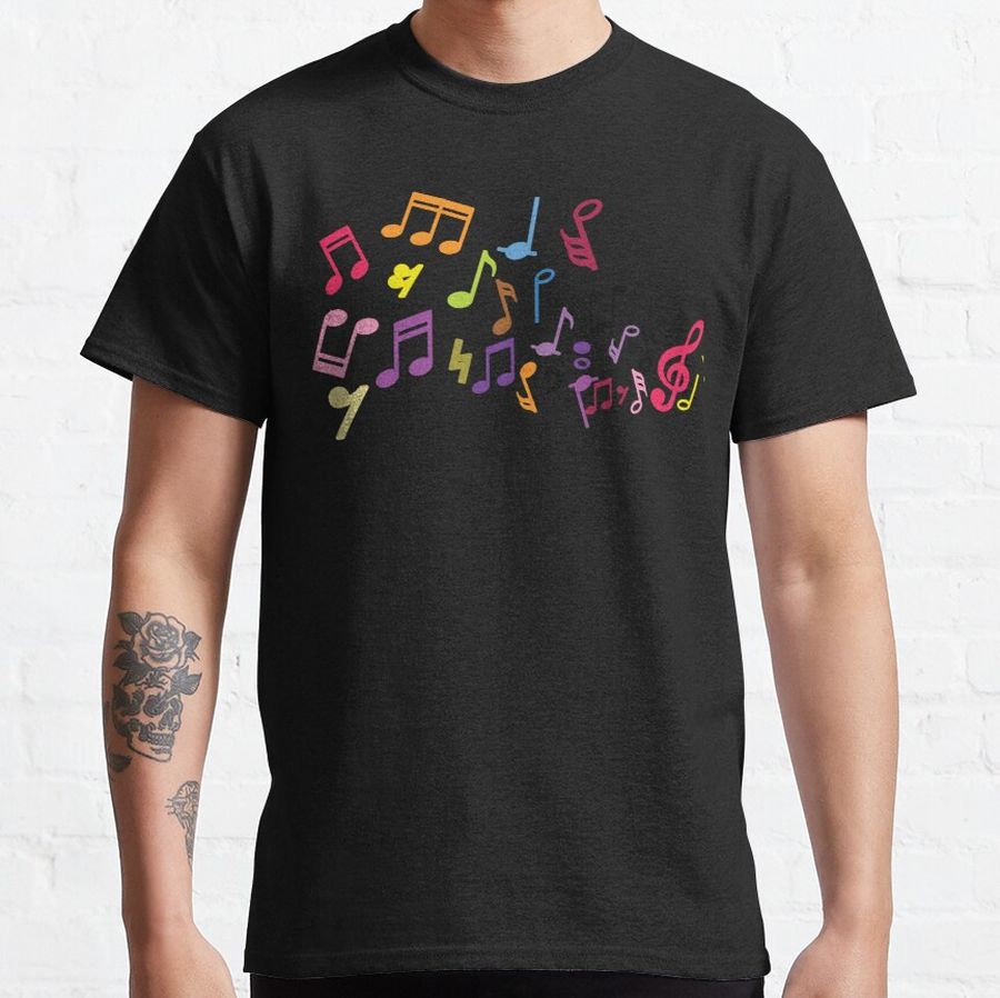 Pastel Music Notes Classic T-Shirt