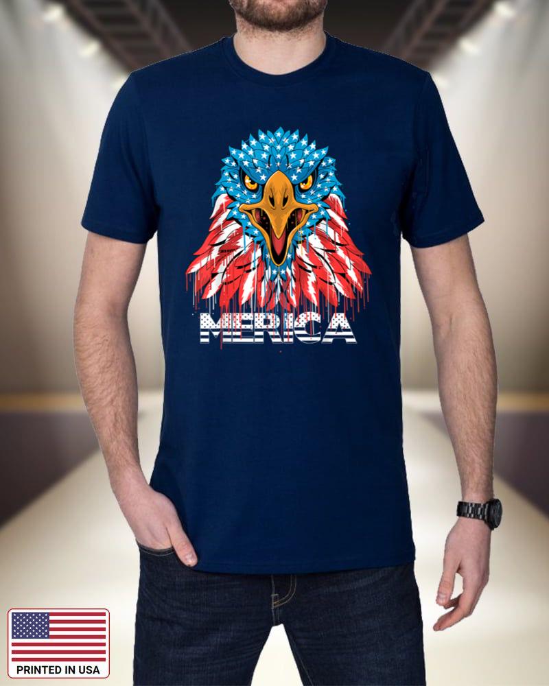 Patriotic Eagle T-Shirt 4th of July USA American Flag IPSmP