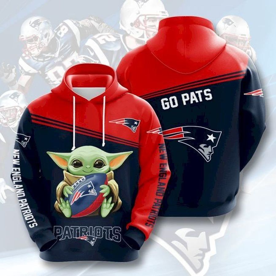Patriots Football 3D Hoodie Hooded Sweatshirt Pullover For NEP Fan